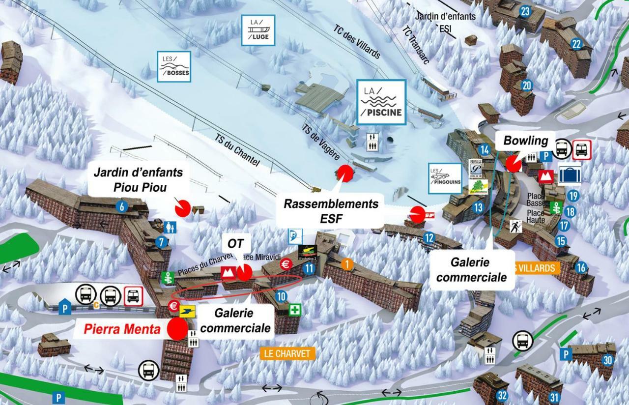 Les Arcs  Studio Arc 1800 Skis Aux Pieds מראה חיצוני תמונה